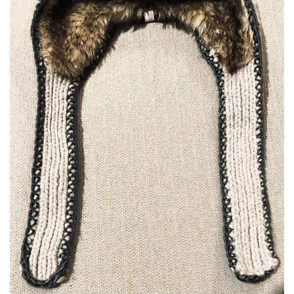 Pistil Hat Womens One Size Beige Olive Green Earflap Fur Lined Winter Outdoor - Picture 3 of 7